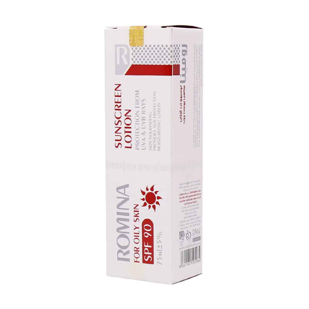 لوسيون ضد آفتاب spf 90 - تيره مناسب پوست چرب 50 ميل رومينا